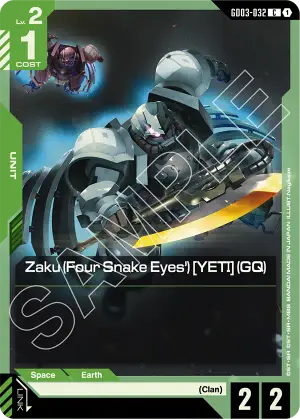Zaku (Four Snake Eyes') [YETI] (GQ)